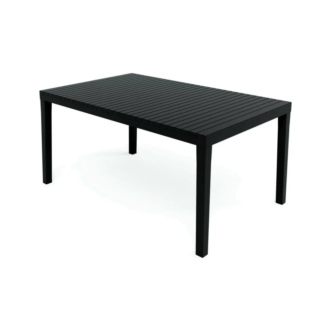 Tavolo da giardino allungabile 8-10 posti 150/220x90cm effetto doghe antracite - Arabesch