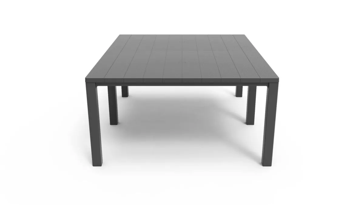 Tavoli Da Esterno > Dmora Tavolo da giardino allungabile 8-12 posti 147/294x90cm antracite - Brossard Nero Antracite