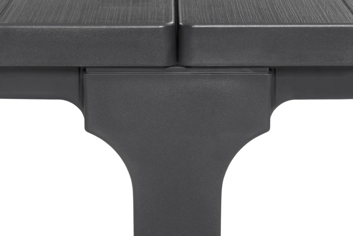 Tavoli Da Esterno > Dmora Tavolo da giardino allungabile 8-12 posti 147/294x90cm antracite - Brossard Nero Antracite