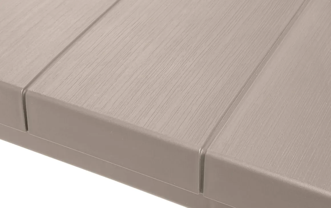 Tavolo da giardino allungabile 8-12 posti 147/294x90cm tortora - Brossard