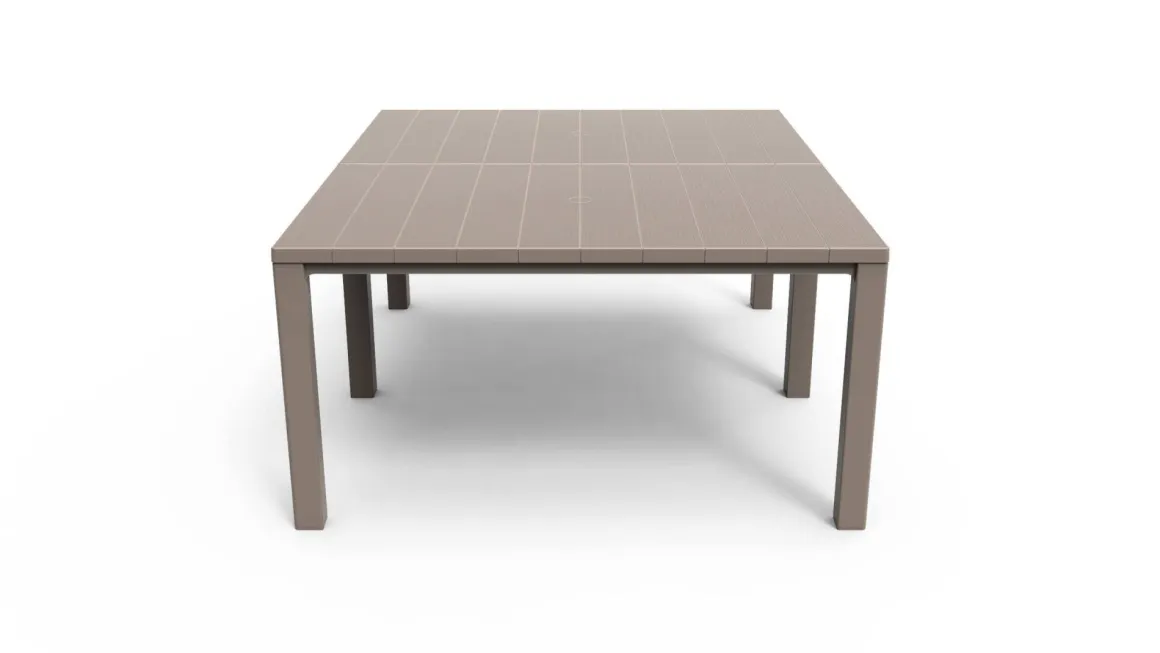 Tavolo da giardino allungabile 8-12 posti 147/294x90cm tortora - Brossard