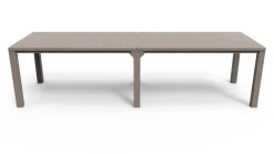 Tavolo da giardino allungabile 8-12 posti 147/294x90cm tortora - Brossard