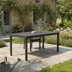 Tavolo da giardino 10 posti 80x138cm antracite - Asar