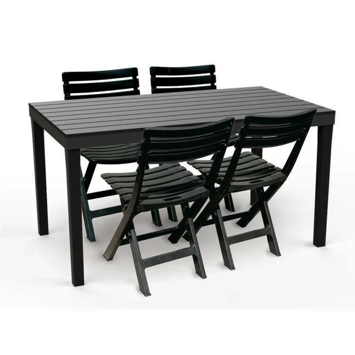 Tavolo da giardino 10 posti 80x138cm antracite - Asar