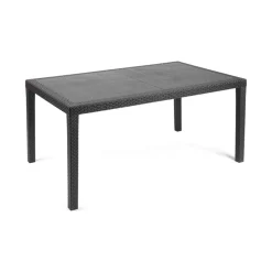 Tavoli Da Esterno|Outdoor > Dmora Tavolo da giardino 8 posti 138x78cm antracite - Arca Nero Antracite