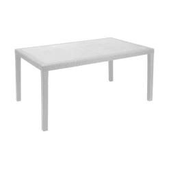 Tavolo da giardino 8 posti 138x78cm bianco - Arca