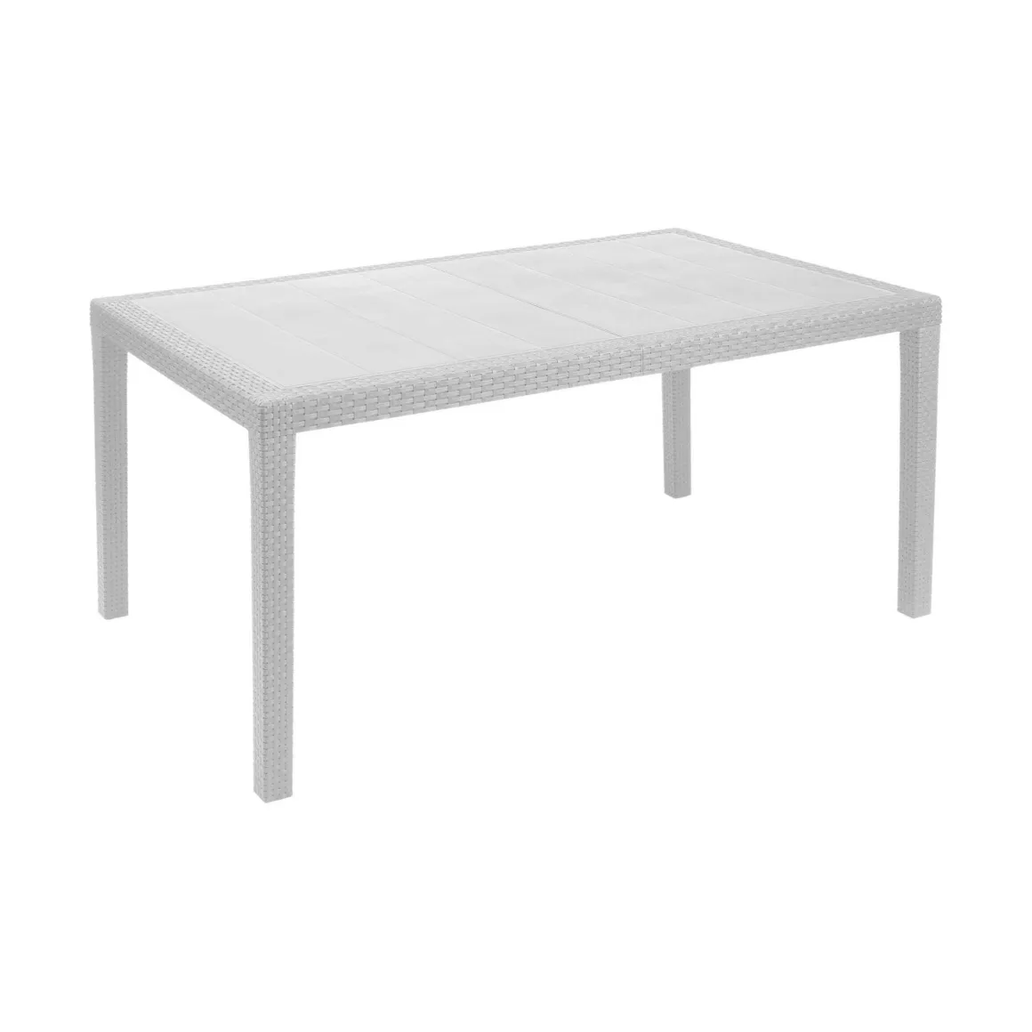 Tavolo da giardino 8 posti 138x78cm bianco - Arca