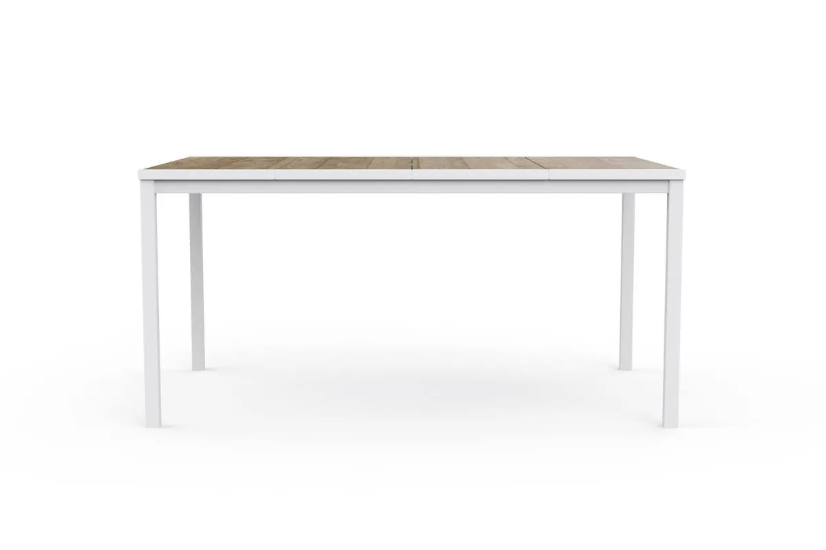 Tavoli Da Esterno > Dmora Tavolo da giardino 6 posti 159x95cm rovere e bianco - Sarnia Bianco, Marrone Rovere