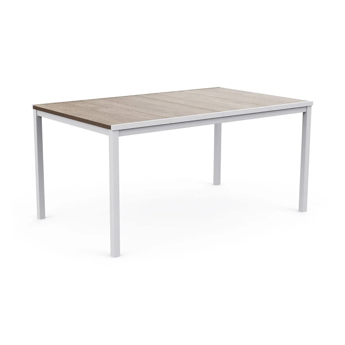 Tavoli Da Esterno > Dmora Tavolo da giardino 6 posti 159x95cm rovere e bianco - Sarnia Bianco, Marrone Rovere