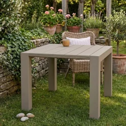 Tavolo da giardino 6 posti 90x98cm tortora - Malang