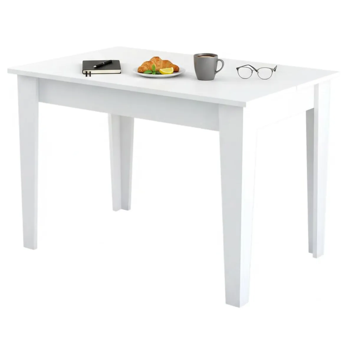 Tavoli Fissi|Cucina > Dmora Tavolo da pranzo rettangolare 6 posti 138x81cm - Alois Bianco
