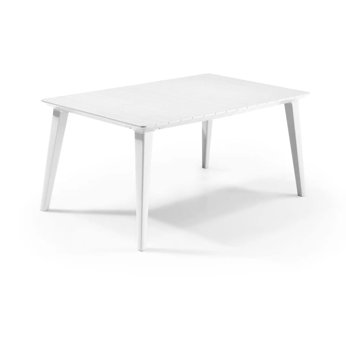 Tavoli Da Esterno > Dmora Tavolo da terrazza 6 posti 157x98cm - Brockville Bianco