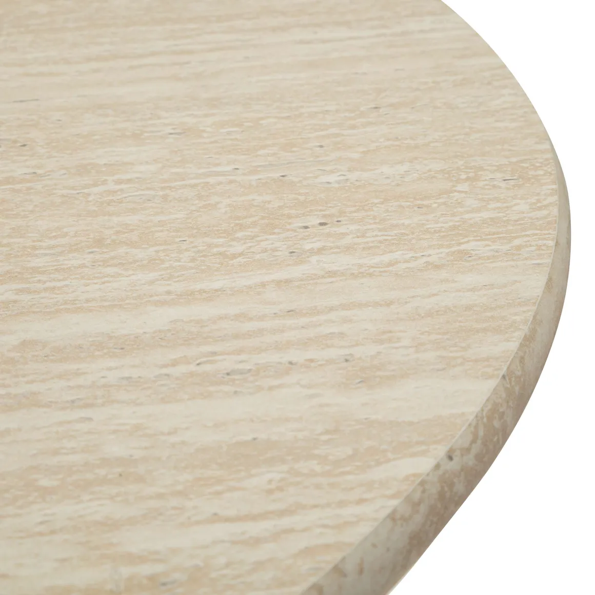 Tavolo Fisso Bianco Crema 4 Posti Forma Rotondo 120x120x86h cm, Sfumatura Colore Struttura Crema - Ceduna