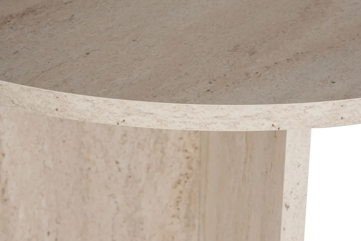 Tavolo Fisso Bianco Marmo 6 Posti Forma Ovale 180x89.5x75h cm, Peso Supportato 70 kg - Monterano