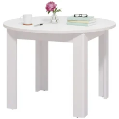 Tavoli Fissi > Dmora Tavolo Fisso 6 Posti Forma Ovale 180x89.5x75h cm, Peso Supportato 70 kg - Monterano Bianco