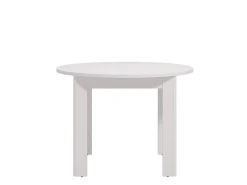 Tavolo Fisso Bianco 4 Posti Forma Rotondo 106.5x106.5x76.5h cm, Materiale Piano in Legno Nobilitato - Gorlago