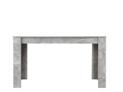 Tavoli Fissi > Dmora Tavolo Fisso Grigio Cemento Bianco 6 Posti Forma Rettangolare 135x80.5x74.5h cm, Colore Struttura Bianco - Simala Bianco, Grigio Cemento