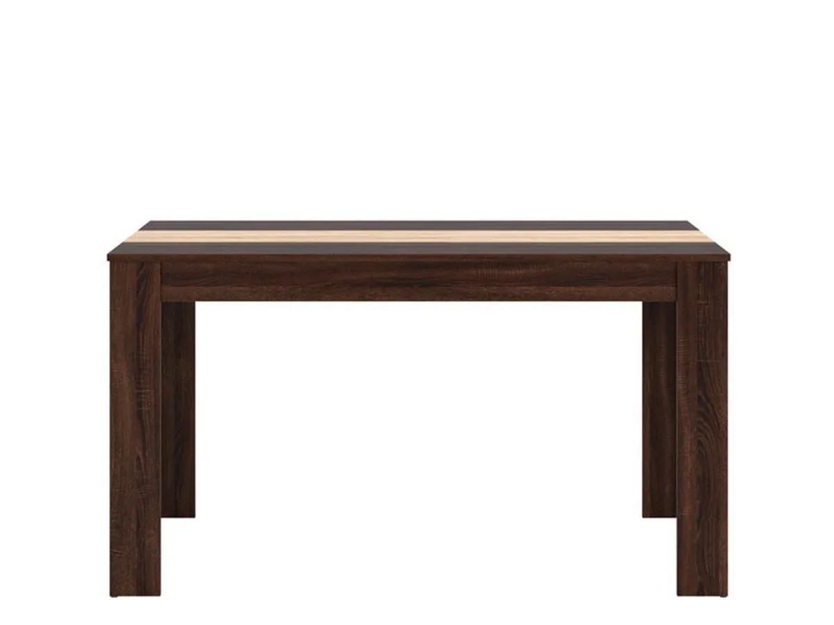 Tavoli Fissi > Dmora Tavolo Fisso Marrone Noce Marrone Rovere 6 Posti Forma Rettangolare 135x80.5x74.5h cm, Colore Ripiano Marrone - Simala Marrone Rovere, Marrone Noce