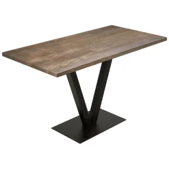 Tavoli Fissi > Dmora Tavolo Fisso Marrone Noce Nero Antracite 6 Posti Forma Rettangolare 145x88x75h cm, Peso Supportato 120 kg - Viverone Nero Antracite, Marrone Noce