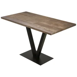 Tavoli Fissi > Dmora Tavolo Fisso Marrone Noce Nero Antracite 6 Posti Forma Rettangolare 145x88x75h cm, Peso Supportato 120 kg - Viverone Nero Antracite, Marrone Noce