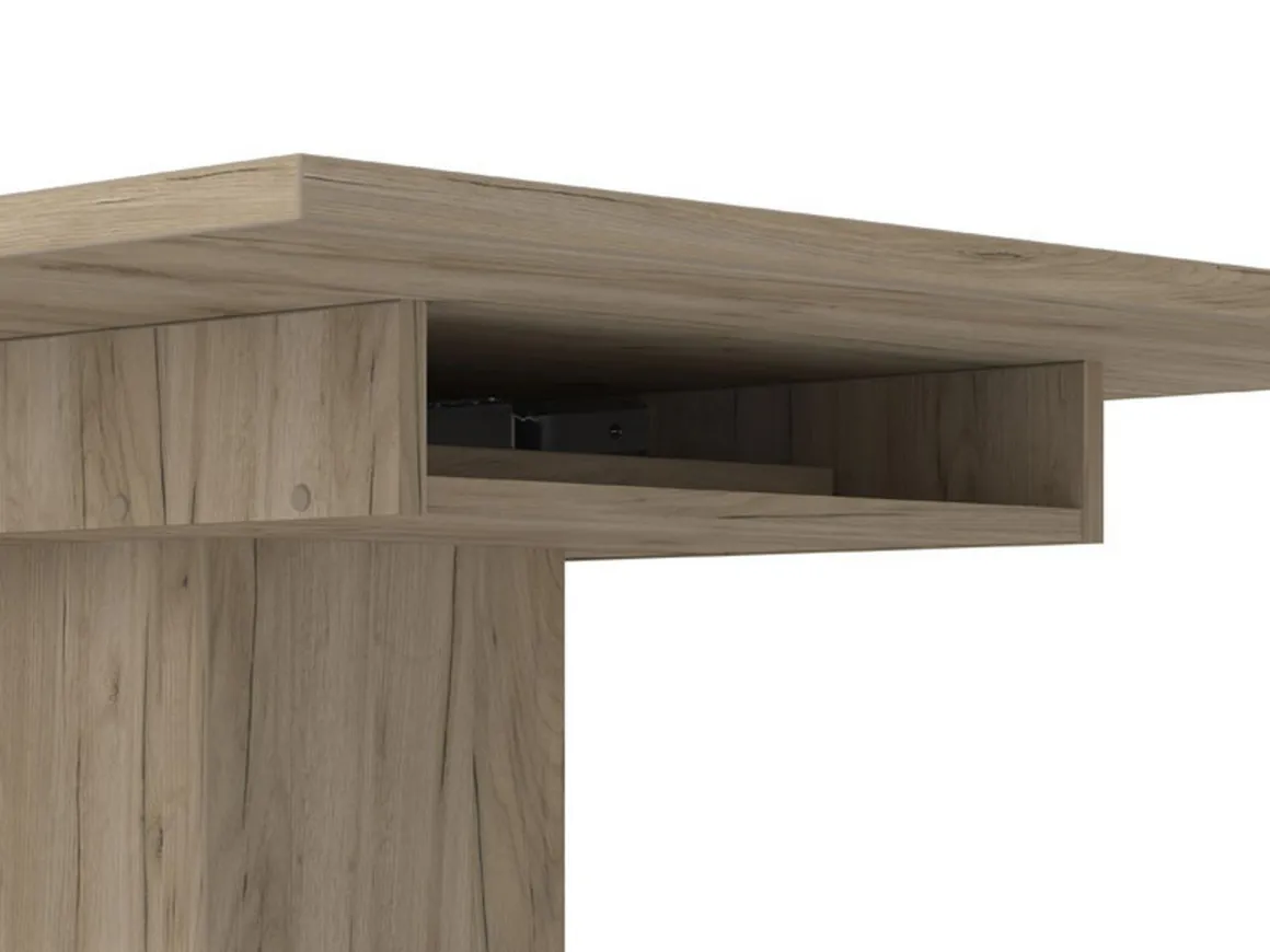 Tavolo Fisso Marrone Noce 6 Posti Forma Rettangolare 160x91.5x76h cm, Materiale Piano in Legno Nobilitato - Siano