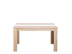 Tavoli Fissi > Dmora Tavolo Fisso Marrone Rovere Bianco 6 Posti Forma Rettangolare 135x80.5x74.5h cm, Colore Struttura Bianco - Simala Bianco, Marrone Rovere
