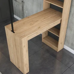 Tavoli Fissi > Dmora Tavolo Fisso Marrone Rovere Nero 4 Posti Forma Ovale 180x90x73h cm, Sfumatura Colore Struttura Rovere - Baleha Nero, Marrone Rovere