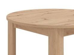 Tavolo Fisso Marrone Rovere Nodi 4 Posti Forma Rotondo 106.5x106.5x76.5h cm, Materiale Piano in Legno Nobilitato - Gorlago