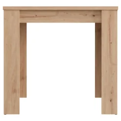Tavolo Fisso Marrone Rovere Nodi 6 Posti Ripiano Effetto Dogato 80x80x76h cm, Forma Quadrato - Trosa