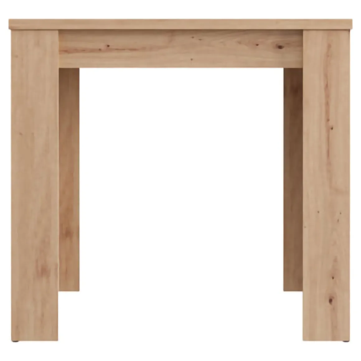 Tavolo Fisso Marrone Rovere Nodi 6 Posti Ripiano Effetto Dogato 80x80x76h cm, Forma Quadrato - Trosa