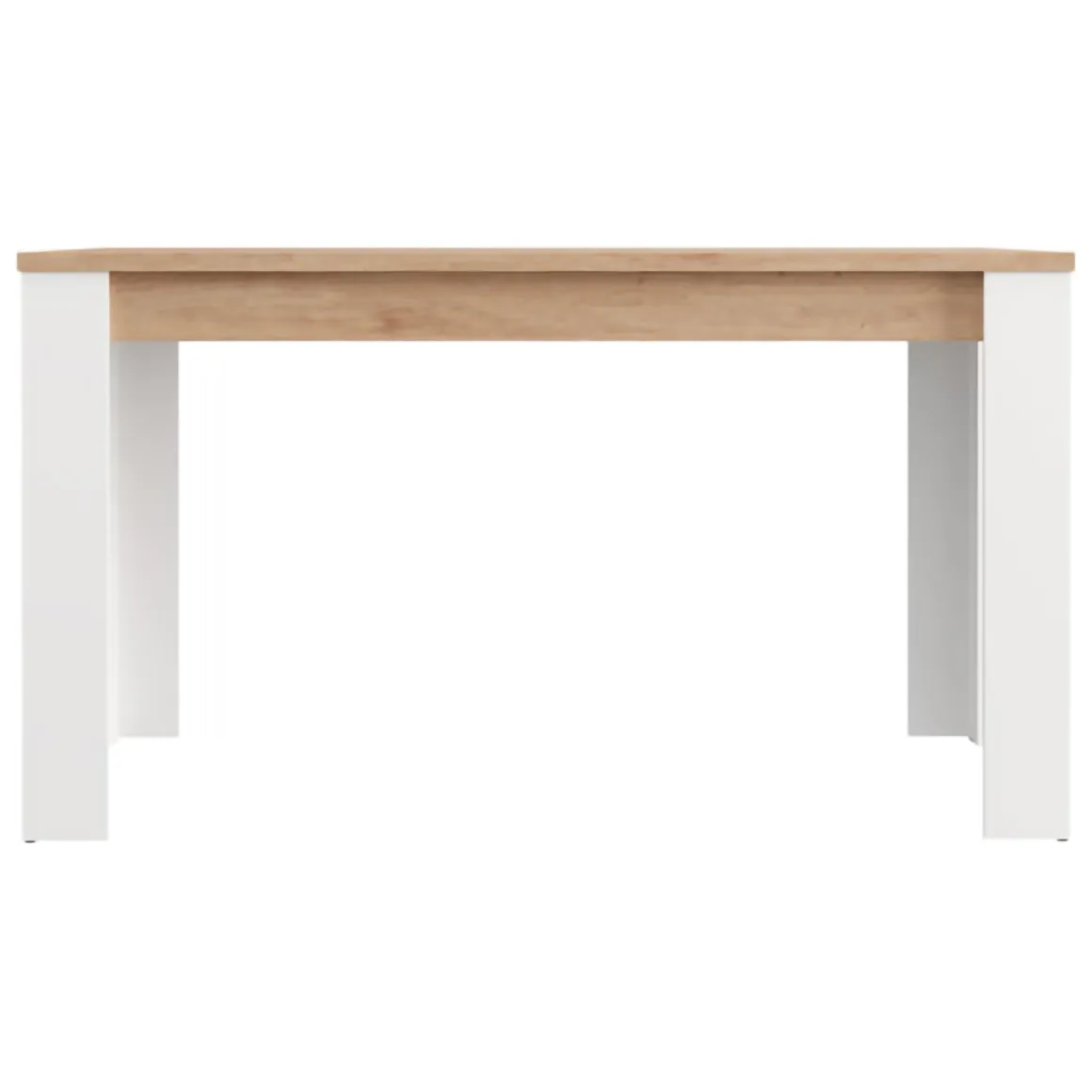 Tavoli Fissi > Dmora Tavolo Fisso Marrone Rovere Nodi Bianco Opaco 8 Posti Forma Rettangolare 160x80x77h cm, Sfumatura Colore Struttura Rovere Nodi - Senn Bianco Opaco, Marrone Rovere Nodi
