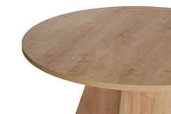 Tavoli Fissi > Dmora Tavolo Fisso 4 Posti Ripiano Effetto Dogato 80x80x76h cm, Forma Quadrato - Trosa Marrone Rovere