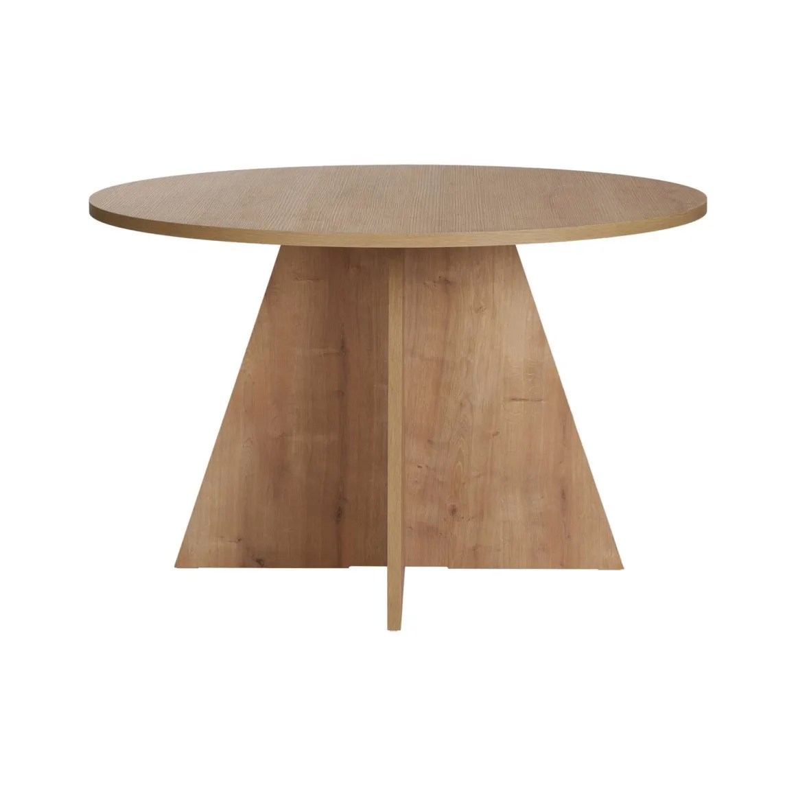 Tavolo Fisso Marrone Rovere 4 Posti Forma Rotondo 120x120x75h cm, Peso Supportato 60 kg - Racale