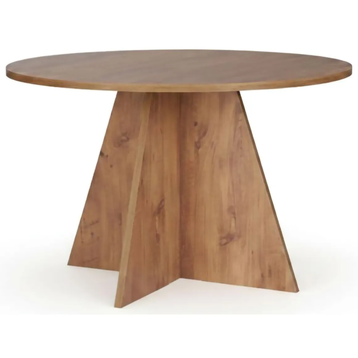 Tavolo Fisso Marrone Rovere 4 Posti Forma Rotondo 120x120x75h cm, Peso Supportato 60 kg - Racale