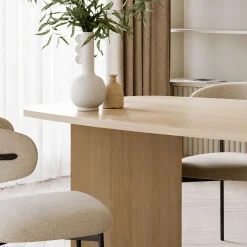 Tavoli Fissi > Dmora Tavolo Fisso 6 Posti Forma Rettangolare 120x80x74.5h cm, Materiale Piano in Legno Nobilitato - Uscio Marrone Rovere