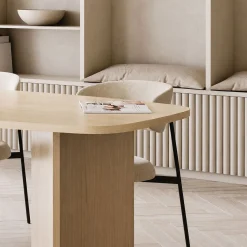Tavoli Fissi > Dmora Tavolo Fisso 6 Posti Forma Rettangolare 120x80x74.5h cm, Materiale Piano in Legno Nobilitato - Uscio Marrone Rovere