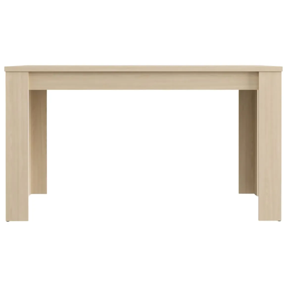 Tavolo Fisso Marrone Rovere 6 Posti Ripiano Effetto Dogato 135x80x76h cm, Forma Rettangolare - Luarca
