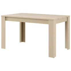 Tavolo Fisso Marrone Rovere 6 Posti Ripiano Effetto Dogato 135x80x76h cm, Forma Rettangolare - Luarca