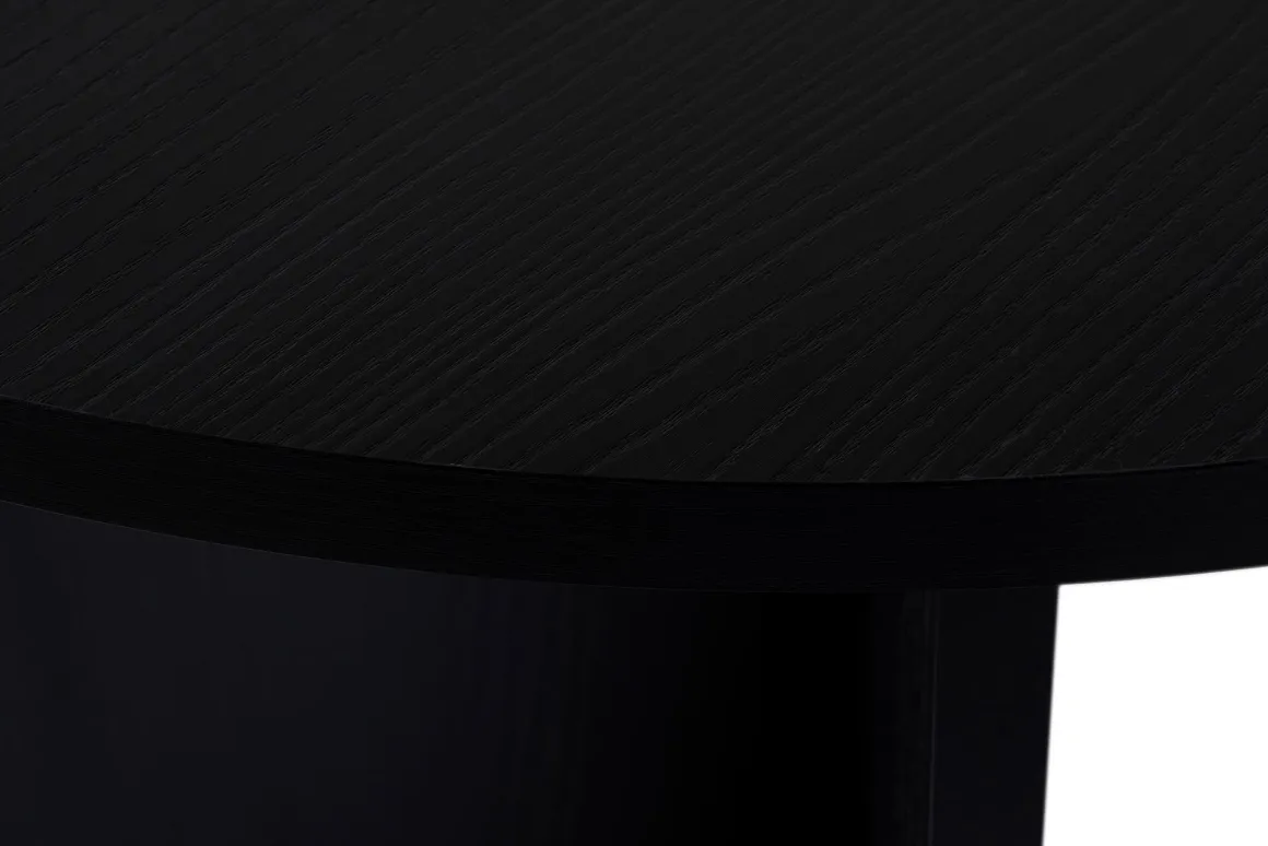 Tavolo Fisso Nero 6 Posti Forma Ovale 180x89.5x75h cm, Peso Supportato 70 kg - Monterano