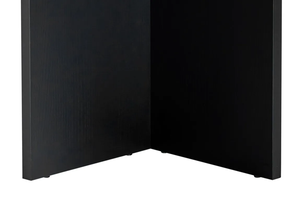 Tavolo Fisso Nero 6 Posti Forma Ovale 180x89.5x75h cm, Peso Supportato 70 kg - Monterano