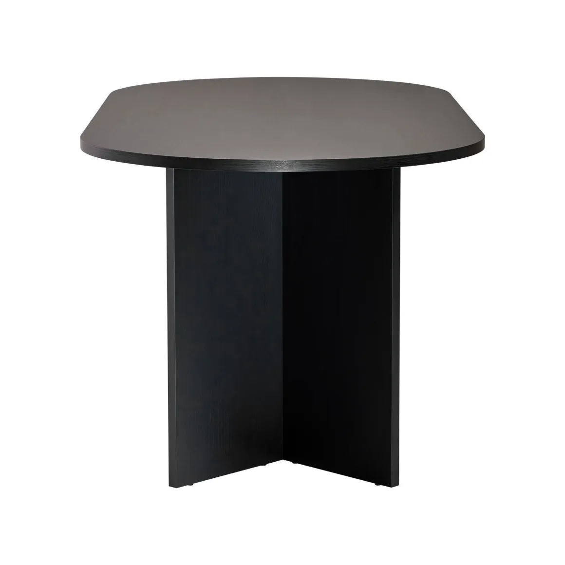 Tavolo Fisso Nero 6 Posti Forma Ovale 180x89.5x75h cm, Peso Supportato 70 kg - Monterano