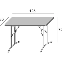 Tavolo pieghevole salvaspazio 6 posti 125x75cm legno - Aliena