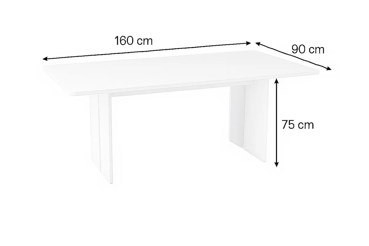 Tavoli Fissi|Cucina > Dmora Tavolo pranzo rettangolare 8 posti 160x90cm - Alibi Bianco Lucido