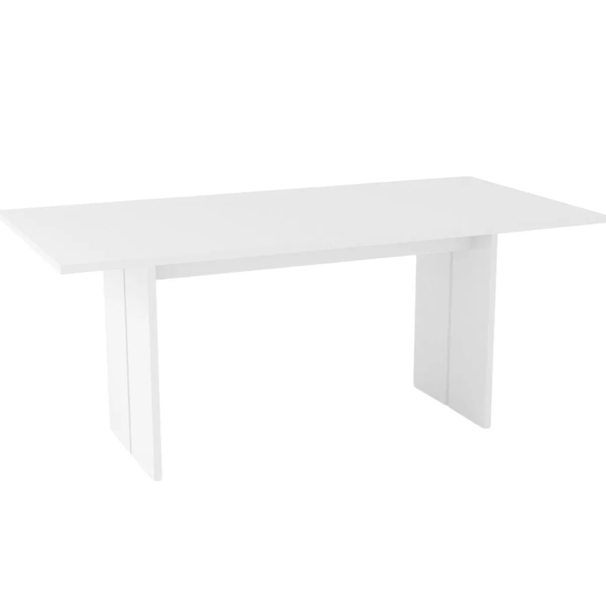 Tavoli Fissi|Cucina > Dmora Tavolo pranzo rettangolare 8 posti 160x90cm - Alibi Bianco Lucido