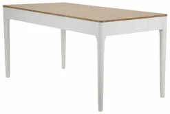 Tavolo rettangolare 8 posti bianco e marrone 180x60cm - Dindga
