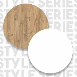 Tavoli Fissi|Cucina > Dmora Tavolo rettangolare 5 posti con scaffale noce e bianco 120x53cm - Areneio Bianco, Marrone Noce