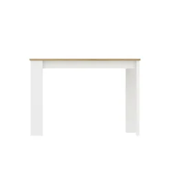 Tavolo rettangolare salvaspazio 6 posti legno e bianco 110x67cm - Amaranthya
