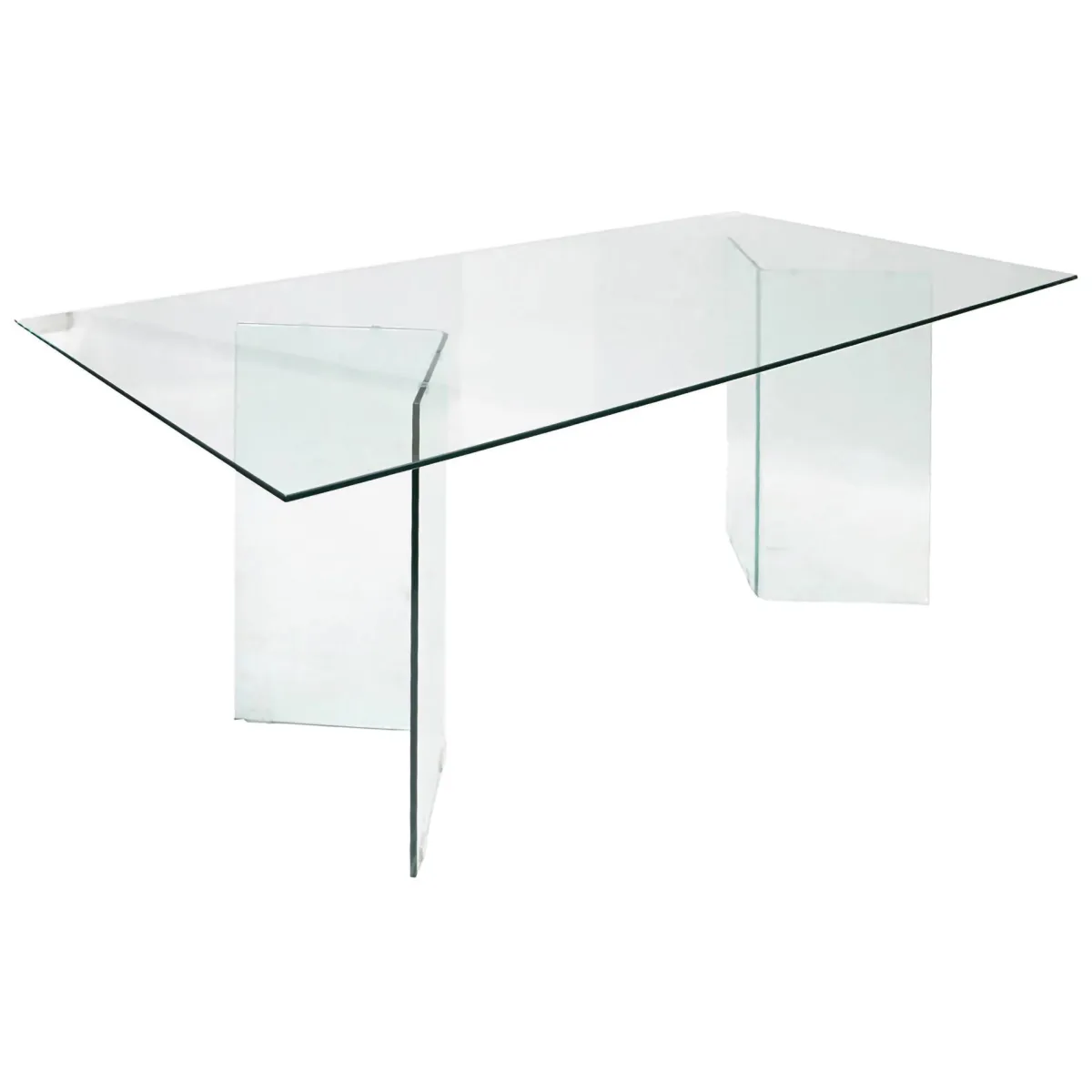 Tavoli Fissi|Cucina > Dmora Tavolo vetro rettangolare 10 posti 180x90cm - Armir Trasparente