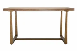 Tavolo vintage rettangolare 8 posti oro e marrone 150x90cm - Kazimir