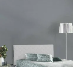 Testiera letto Acca, Cm 130x60, Bianco